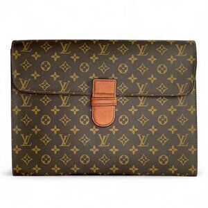 LOUIS VUITTON LV Monogram Poche Ministre Documents Laptop Case Bag Briefcase LV